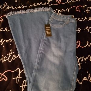NWT Retro style distressed Bell bottoms size XL
